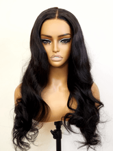 Brooklyn Hair Loose Body Wave Glueless Wig Invisible Small Knots 5x5 Swiss HD Pre-Cut Lace 180% Density 24-26" / Jet Black