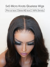 Brooklyn Hair Small Knots 5x5 HD Pre Cut Lace Glueless Wig Loose Body Wave 180% Density