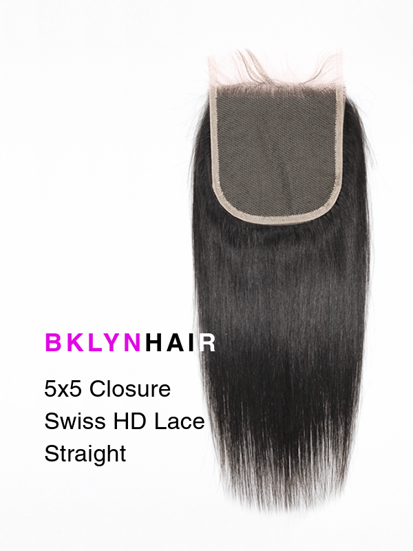 Brooklyn Hair True 5x5 Swiss HD Lace Closure Remy Straight