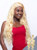 Brooklyn Hair 11A  Raw Virgin Platinum Blonde #613 Hair Body Wave 2 Bundle Deals