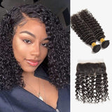 Brooklyn Hair 7A Deep Wave / 2 Bundles with 13x4 Lace Frontal Look - Brooklyn Hair