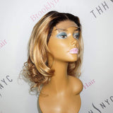 Brooklyn Hair Brooklyn Hair 4x4 Lace Closure Wig / Ombre Blonde Bob Body Wave Style Medium Length 14-16"