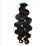 Brooklyn Hair Virgin Body Wave Tape In Hair Extensions 22" / Natural Black