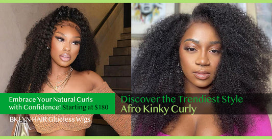 Brooklyn Hair Glueless Wigs Series  4: Discover the Trendiest Style Now, Afro Kinky Curly Glueless Wigs