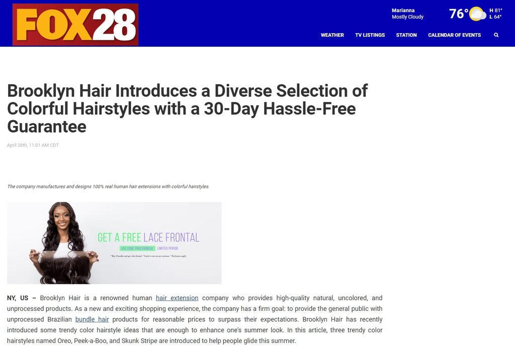 Brooklyn Hair Introduces a Diverse Selection of Colorful Hairstyles with a 30-Day Hassle-Free Guarantee