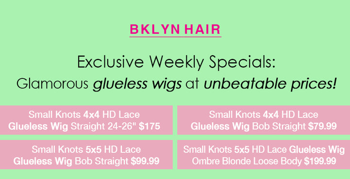 Exclusive Weekly Specials: Glamorous Glueless Wigs at Unbeatable Prices!