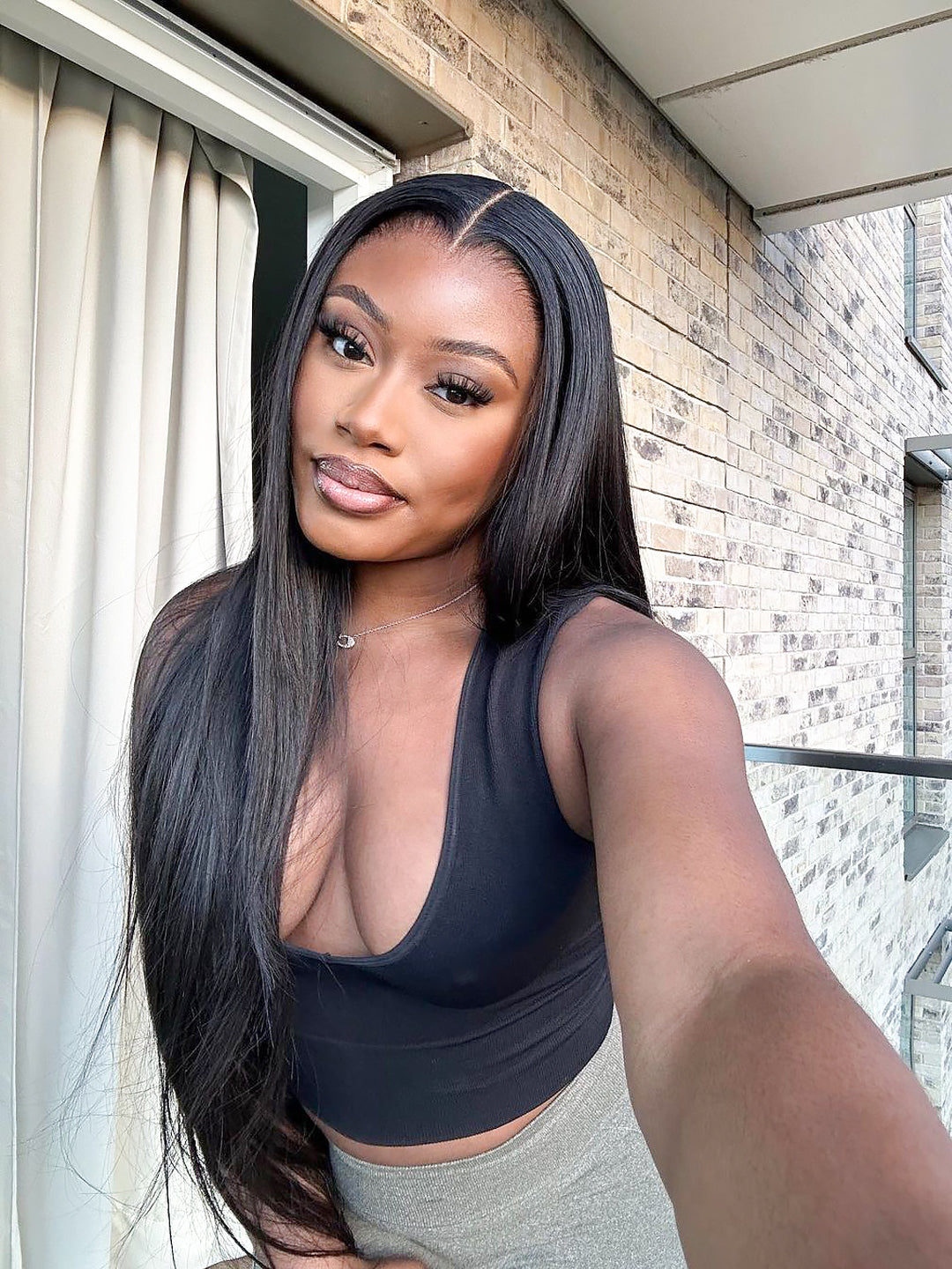 Fuller Hair Extra Long Straight 30" Ready to Wear Glueless Wig Invisible Knots 5x5 Swiss HD Pre-Cut Lace Natural Black