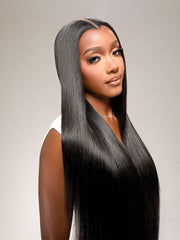 13x6 Raw Silky Straight Tiny Knots Wig Swiss HD Lace Frontal Pre-Plucked & Bleached