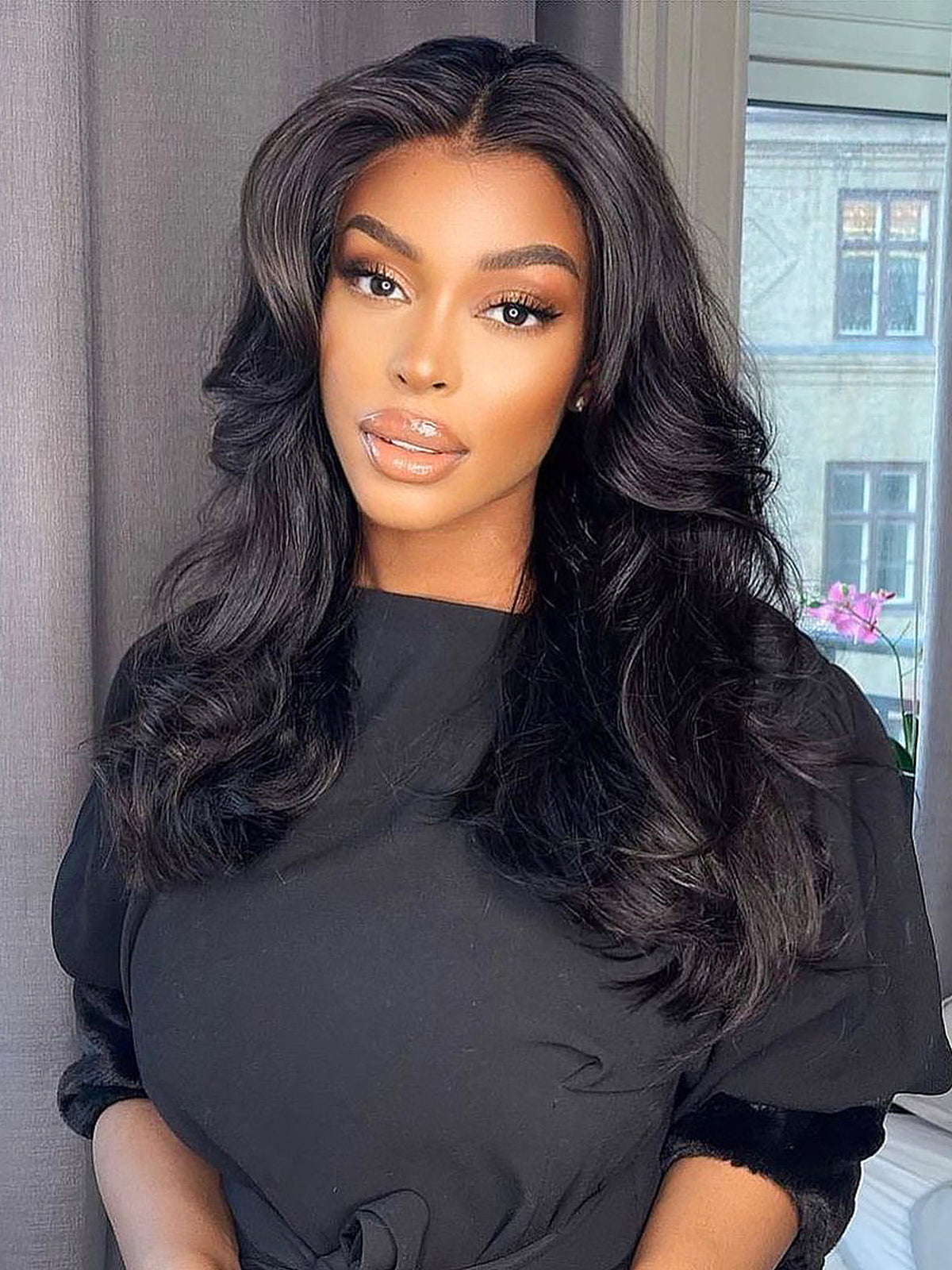 6x6 Glueless Natural Loose Body Wave Pre-All Parting Max Tiny Knots Wig Swiss HD Lace Raw Hair 180% Density