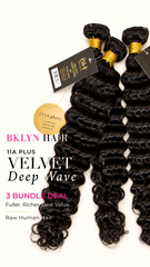 11A Plus Velvet Deep Wave 3-Bundle Deal – 100% Raw Virgin Human Hair