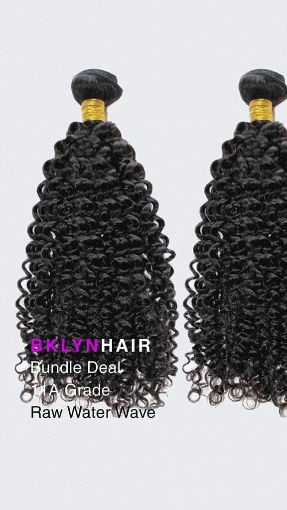 Brooklyn Hair 11A Raw Bohemian Jerry Curl 2 Bundle Deal – Water Wave Style Natural Black 100% Unprocessed Human Hair