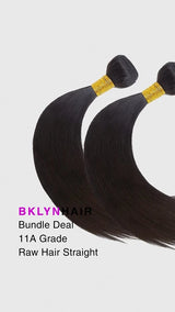 11A Raw Hair Silky Straight 2 Bundle Deal – 100% Unprocessed Human Hair Natural Black