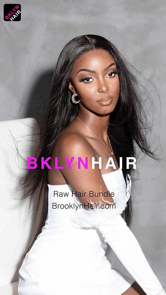 Brooklyn Hair 11A Raw Hair Silky Straight 2 Bundle Deal – 100% Unprocessed Human Hair Natural Black