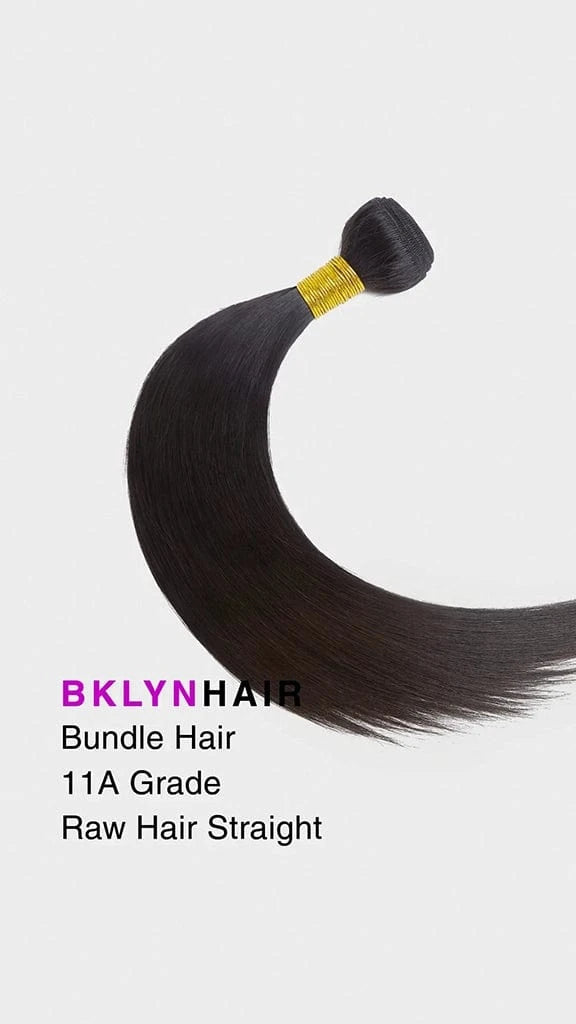 Brooklyn Hair 11A Raw Hair Silky Straight Bundle – Natural Black 100% Unprocessed Human Hair