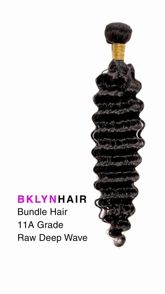 Brooklyn Hair 11A Raw Virgin Caribbean Deep Curl Bundle – Natural Black 100% Unprocessed Human Hair