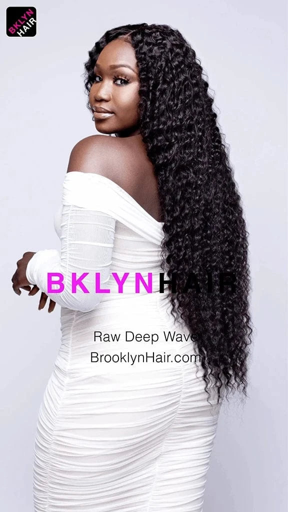 Brooklyn Hair 11A Raw Virgin Caribbean Deep Curl Bundle – Natural Black 100% Unprocessed Human Hair