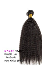 Brooklyn Hair 11A Raw Virgin Kinky Straight Bundle – Natural Black 100% Unprocessed Human Hair