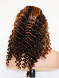 Brooklyn Hair 13x4 HD Lace Front Color-Pop Wig / Deep Wave Style Wig 16-18" 16-18" / Sun-kissed / 13x4 HD Lace