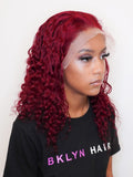 13x4 HD Lace Front Wig / Deep Wave Ruby Red