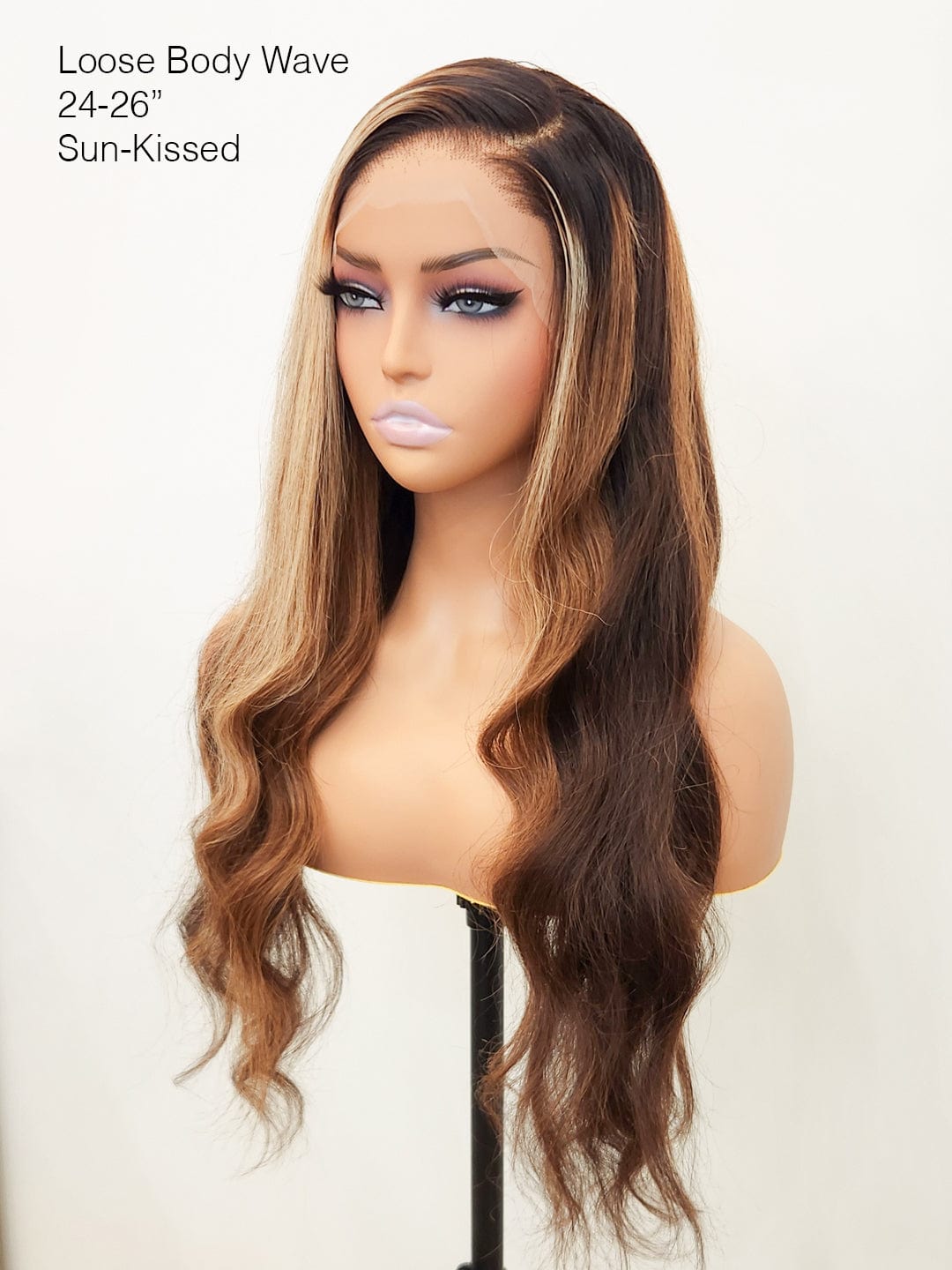 Brooklyn Hair 13x4 HD Lace Front Color-Pop Wig Loose Body Wave 24-26" 24-26" / Sun-kissed / 13x4 HD Lace