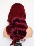 Brooklyn Hair 13x4 HD Lace Front Color-Pop Wig / Loose Body Wave Style Wig 24-26" 24-26" / Ruby Red / 13x4 HD Lace