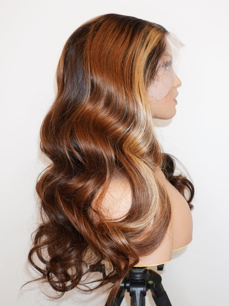 Brooklyn Hair 13x4 HD Lace Front Color-Pop Wig / Loose Body Wave Style Wig 24-26" 24-26" / Sun-kissed / 13x4 HD Lace
