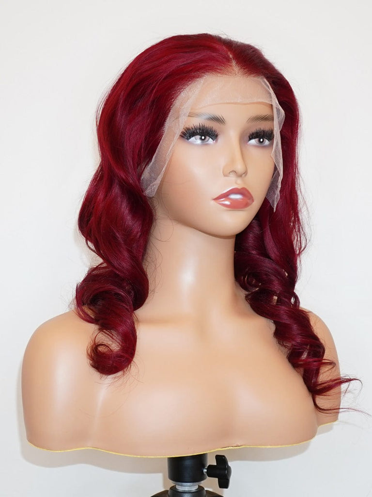 Brooklyn Hair 13x4 HD Lace Front Color-Pop Wig / Loose Body Wave Wig-Ruby Red