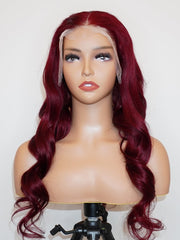 Brooklyn Hair 13x4 HD Lace Front Color-Pop Wig / Loose Body Wave Wig-Ruby Red