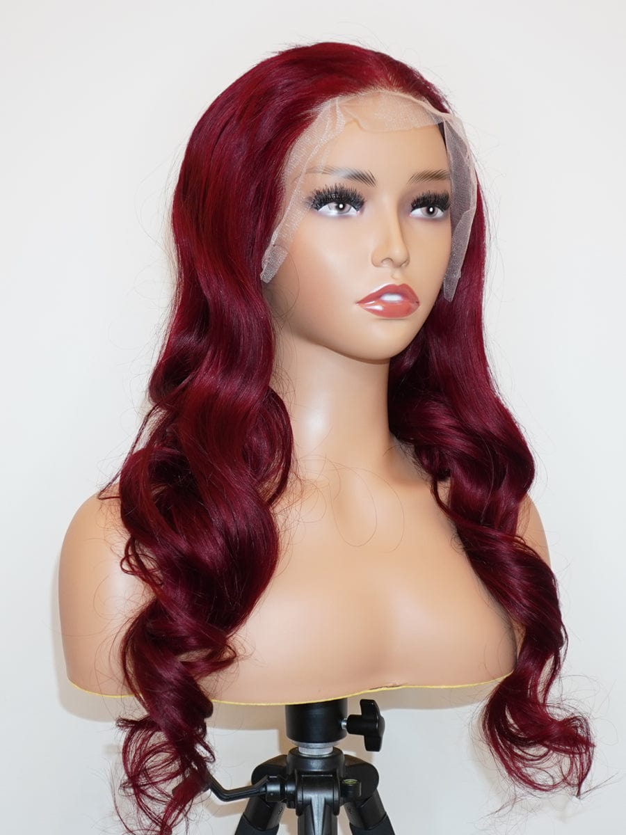 Brooklyn Hair 13x4 HD Lace Front Color-Pop Wig / Loose Body Wave Wig-Ruby Red