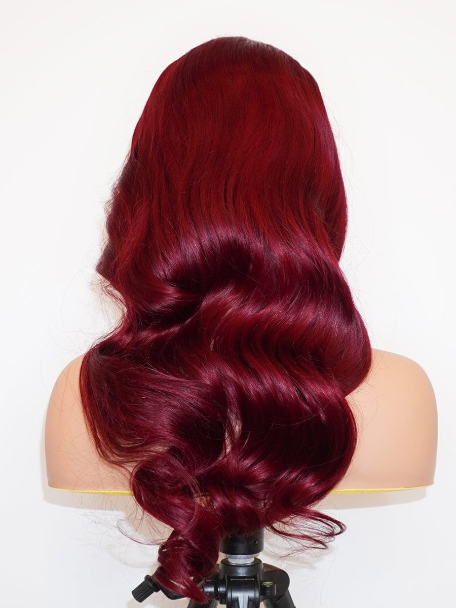 Brooklyn Hair 13x4 HD Lace Front Color-Pop Wig / Loose Body Wave Wig-Ruby Red