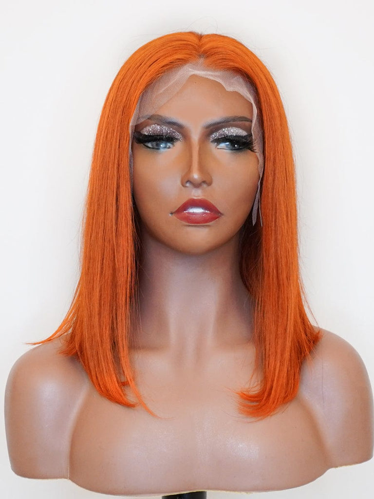 Brooklyn Hair 13x4  HD Lace Front Color-Pop Wig / Straight Bob Short Style Wig Bob Short / Cajun Spice / 13x4 HD Lace