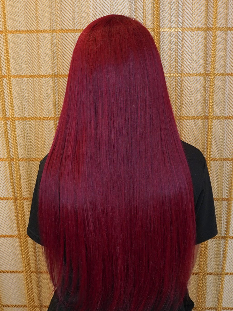 Brooklyn Hair 13x4  HD Lace Front Color-Pop Wig / Straight Wig-Ruby Red