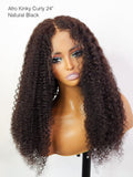 Brooklyn Hair 13x4 HD Lace Front Wig Afro Kinky Curly 24" / Natural Black / HD Lace Front