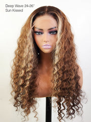 Brooklyn Hair 13x4 HD Lace Front Wig / Deep Wave Sun Kissed 24-26" / Sun-kissed / 13x4 HD Lace