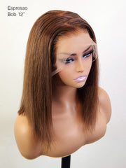 Brooklyn Hair 13x4 HD Lace Front Wig / Straight Bob Espresso Bob Short / Espresso / 13x4 HD Lace