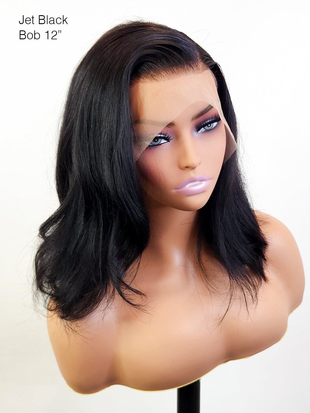 Brooklyn Hair 13x4 HD Lace Front Wig / Straight Bob Jet Black Bob Short / Jet Black / 13x4 HD Lace