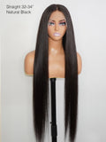 Brooklyn Hair 13x4 HD Lace Front Wig Straight Extra Long 34" 32-34" / Natural Black / HD Lace Front