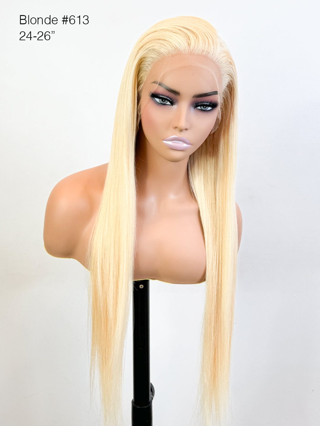 Brooklyn Hair 13x4 Swiss HD Lace Front Wig Platinum Blonde Straight 24" & 30"