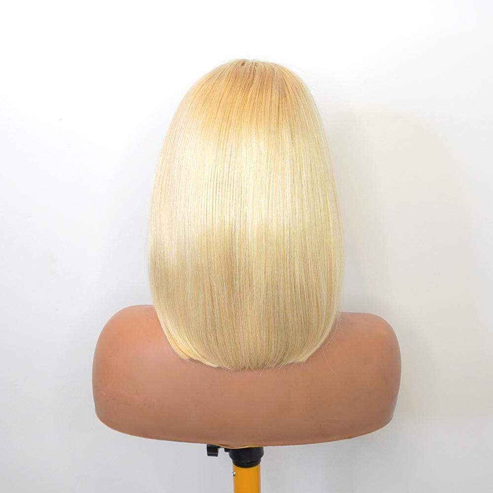 Brooklyn Hair 13x4 Swiss HD Lace Front Wig Straight Bob Blonde 12" 12" / Blonde