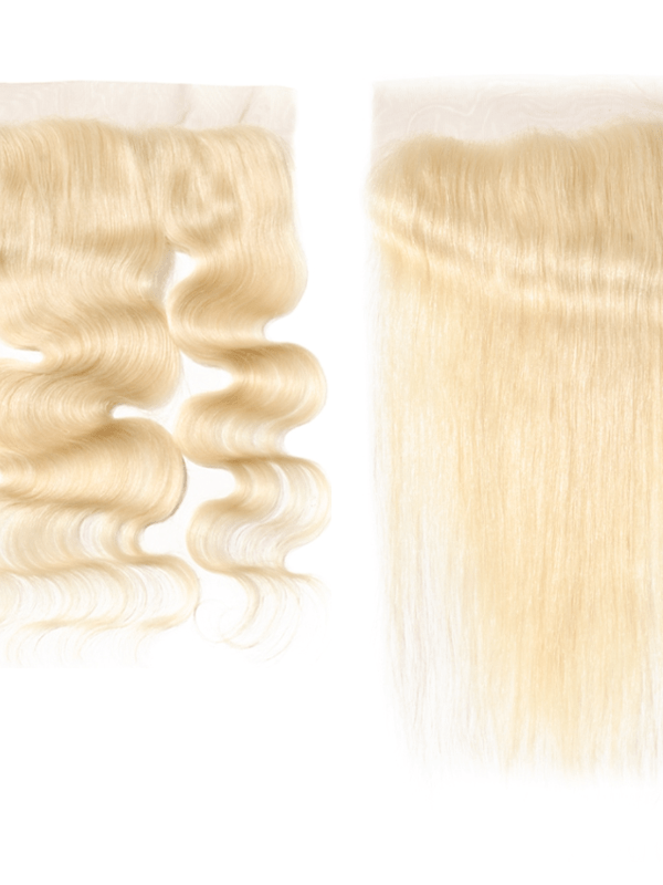 Brooklyn Hair 13x4 Transparent Lace Frontal – #613 Platinum Blonde Straight & Body Wave 20"&22"