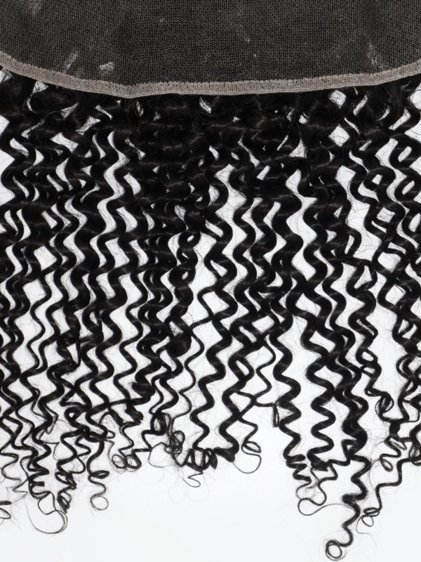 Brooklyn Hair 13x4 Transparent Lace Frontal – Bohemian Jerry Curl 100% Virgin Human Hair Natural Black 14 / Jerry Curl (Water Wave) / Transparent Lace