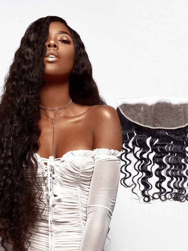 Brooklyn Hair 13x4 Transparent Lace Frontal – Loose Wave Brazilian Virgin Hair Natural Black