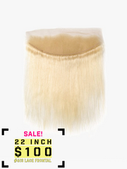 [Final Sale] Platinum Blonde #613 13x4 HD Lace Frontal 20" & 22" $100