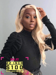 [Final Sale] Platinum Blonde #613 13x4 HD Lace Frontal 20" & 22" $100