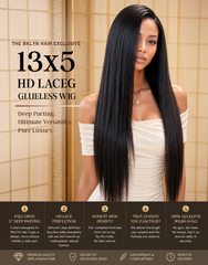 Silky Straight 13x5 HD Lace Frontal Glueless Wig 28" 180% Density