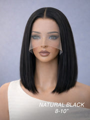 Blunt Cut 13x5 HD Lace Frontal Glueless Wig Straight 8-10"