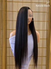Silky Straight 13x5 HD Lace Frontal Glueless Wig 28" 180% Density