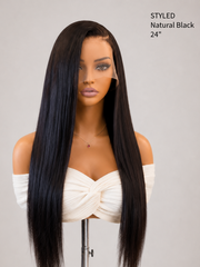 The BKLYN Exclusive: 13×5 HD Lace Frontal Glueless Wig – Straight 24″, 180% Density