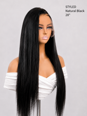The BKLYN Exclusive: 13×5 HD Lace Frontal Glueless Wig – Straight 28″, 180% Density