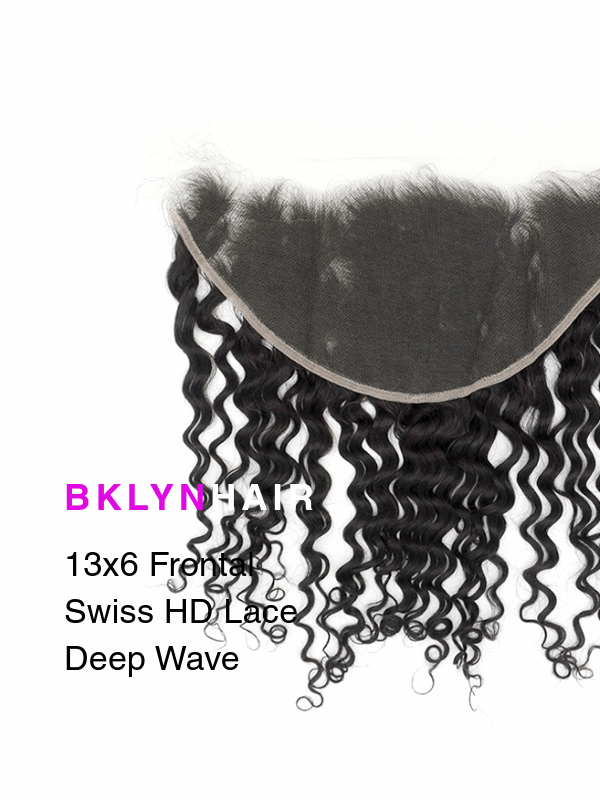 Brooklyn Hair 13x6 HD Lace Frontal – Caribbean Deep Wave True Swiss HD 100% Remy Human Hair 14" / Deep Wave / Swiss HD Lace